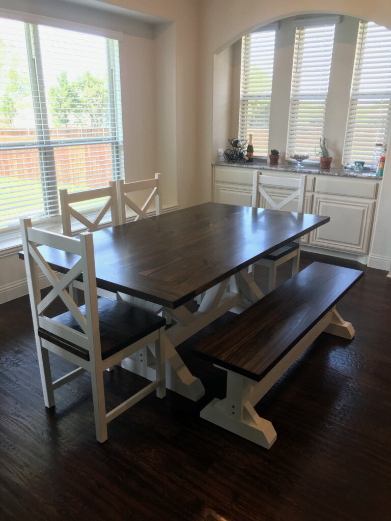 Classic Trestle Table Dining Set