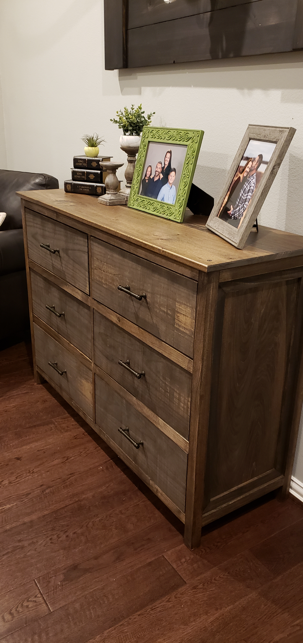 Rustic Six Drawer Dresser